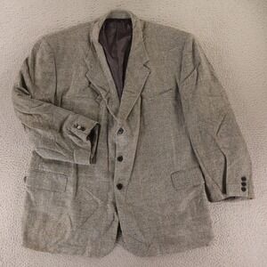 VTG Chiara Jacket 48R XL Gray Micro houndstooth check Polyester Silk Blazer